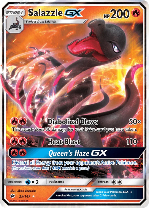 Salazzle GX (25/147) [Sun & Moon: Burning Shadows] - for just $0.80! 