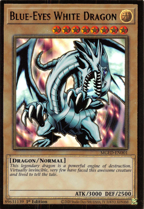 Blue-Eyes White Dragon (Alternate Art) [MGED-EN001] Gold Rare - for just $1.85! 