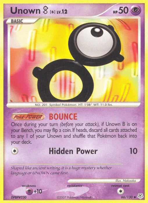 Unown B (66/130) [Diamond & Pearl: Base Set] - for just $0.55! 