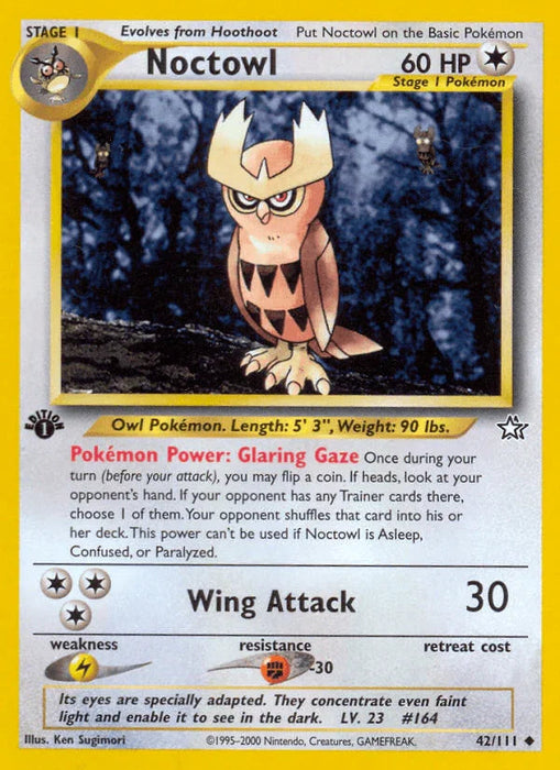 Noctowl (42/111) [Neo Genesis 1st Edition] - for just $1.85! 