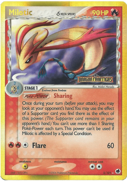 Milotic (5/101) (Delta Species) (Stamped) [EX: Dragon Frontiers] - for just $38.55! 