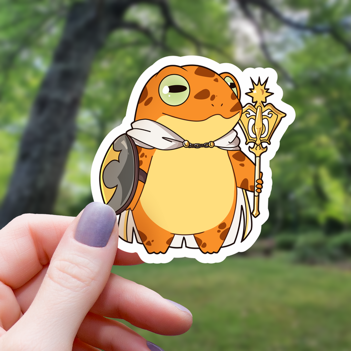 Cleric Tabletop RPG Class Frog Sticker - 3" - for just $3.50! 