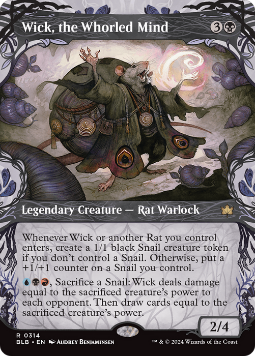 Wick, the Whorled Mind (BLB-314) - Bloomburrow: (Showcase) (Borderless) - for just $0.13! 