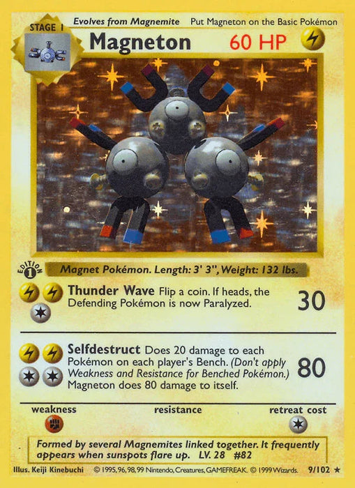 Magneton (9/102) (Shadowless) [Base Set 1st Edition] - for just $134.30! 