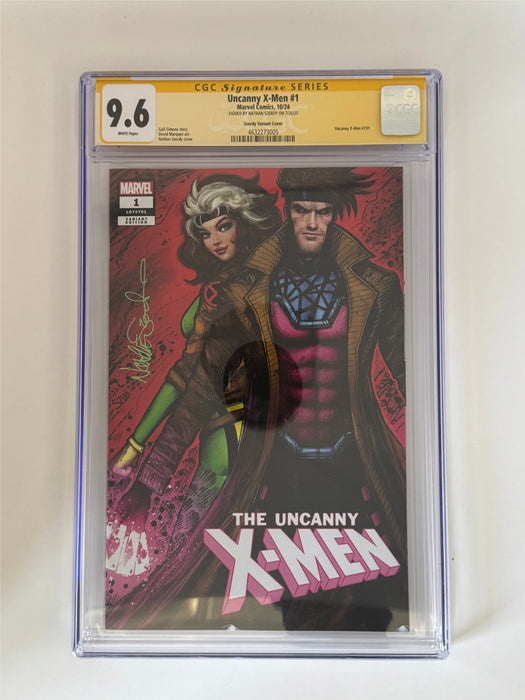 [Signed by Nathan Szerdy] Uncanny X-men #1 CGC 9.6 Yellow Label Szerdy Exclusive Var - for just $90! 