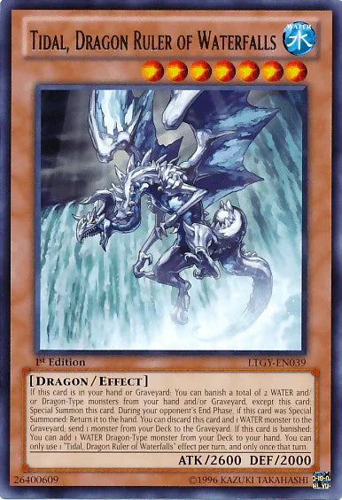 Tidal, Dragon Ruler of Waterfalls [LTGY-EN039] Rare - for just $0.25! 