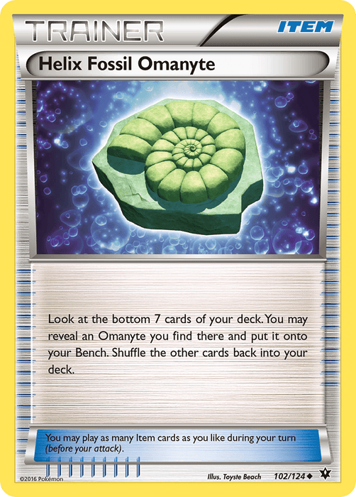 Helix Fossil Omanyte (102/124) [XY: Fates Collide] - for just $0.10! 