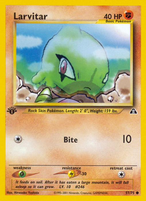 Larvitar (57/75) [Neo Discovery 1st Edition] - Just $0.35! Shop now at Retro Gaming of Denver