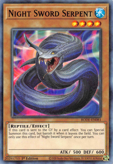 Night Sword Serpent [BODE-EN081] Common - for just $0.10! 