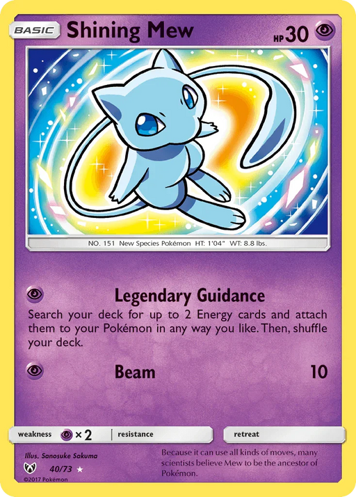 Shining Mew (40/73) [Sun & Moon: Shining Legends] - for just $65.80! 