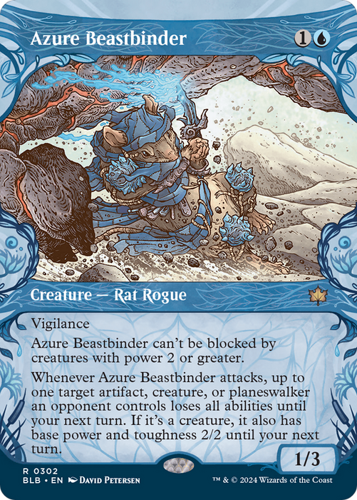 Azure Beastbinder (BLB-302) - Bloomburrow: (Showcase) (Borderless) - for just $0.35! 