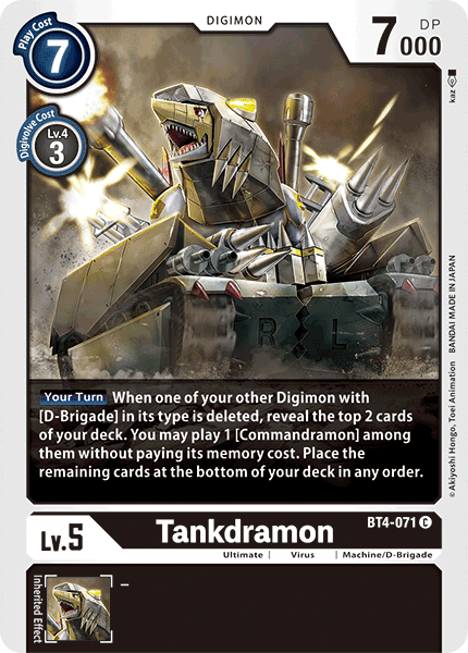 Tankdramon [BT4-071] [Great Legend] - Just $0.09! Shop now at Retro Gaming of Denver