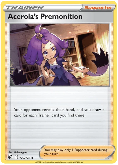 Acerola's Premonition (129/172) [Sword & Shield: Brilliant Stars] - for just $0.10! 
