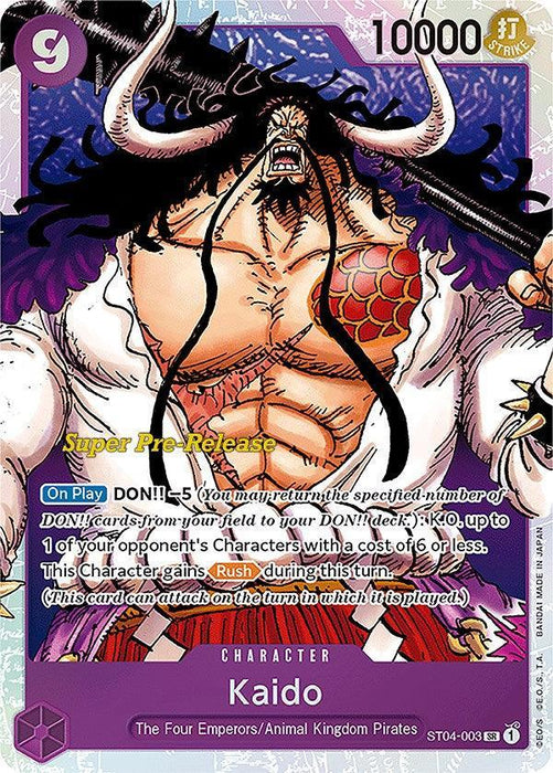 Kaido (003) [Super Pre-Release Starter Deck: Animal Kingdom Pirates] - for just $4.50! 