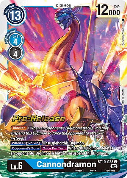 Cannondramon [BT10-028] [Xros Encounter Pre-Release Cards] - Just $0.15! Shop now at Retro Gaming of Denver