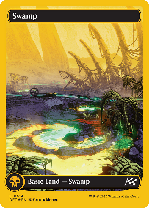 Swamp (DFT-514) - Aetherdrift: (Full Art) Foil - for just $2.02! 
