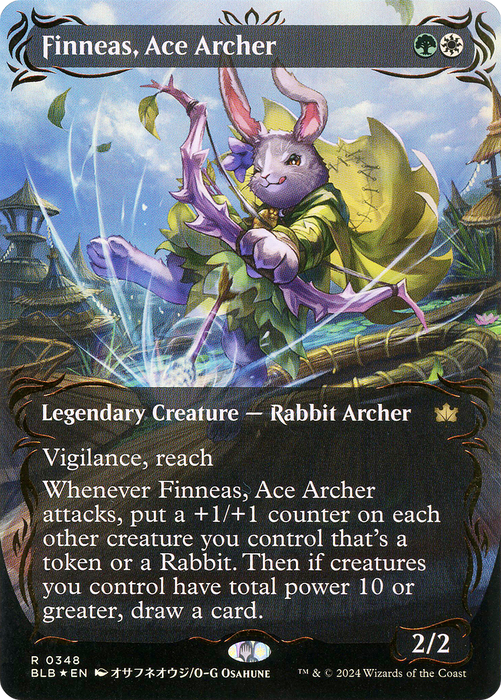 Finneas, Ace Archer (BLB-348) - Bloomburrow: (Showcase) (Borderless) Foil - for just $35.04! 