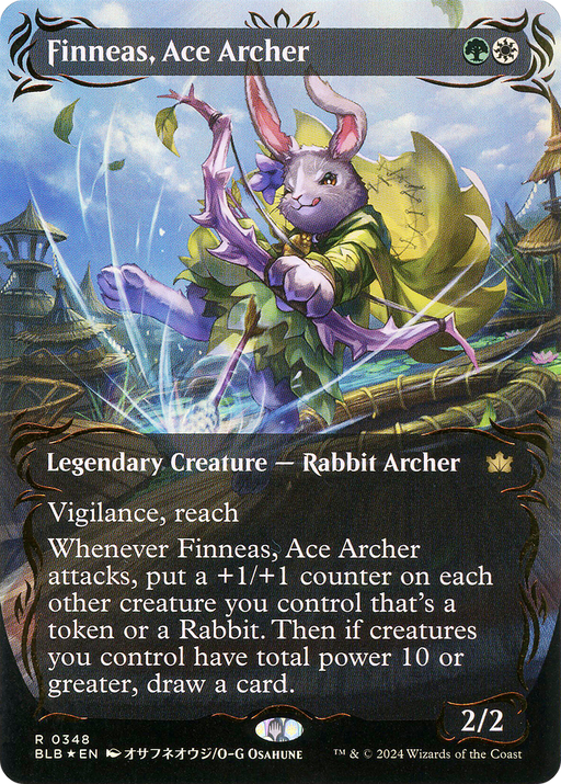 Finneas, Ace Archer (BLB-348) - Bloomburrow: (Showcase) (Borderless) Foil - for just $35.04! 