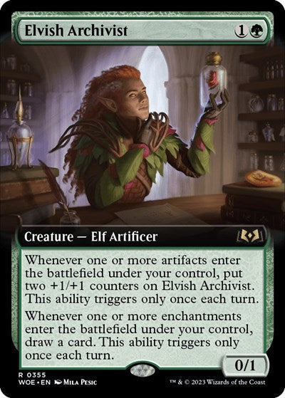 Elvish Archivist (Extended Art) (Wilds of Eldraine) Near Mint - for just $0.28! 