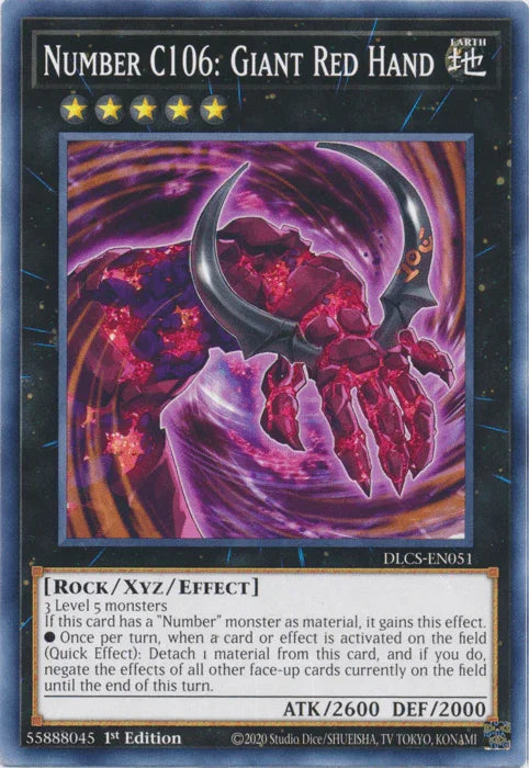 Number C106: Giant Red Hand [DLCS-EN051] Common - for just $0.25! 