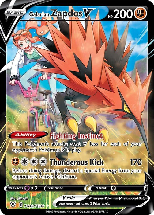 Galarian Zapdos V (TG19/TG30) [Sword & Shield: Astral Radiance] - for just $5.50! 