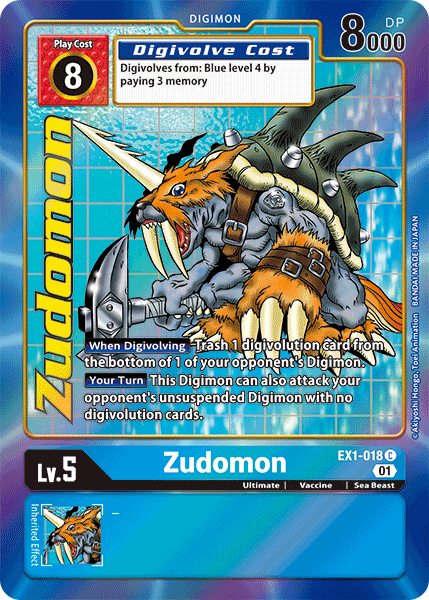 Zudomon [EX1-018] (Alternate Art) [Classic Collection] - Just $0.50! Shop now at Retro Gaming of Denver