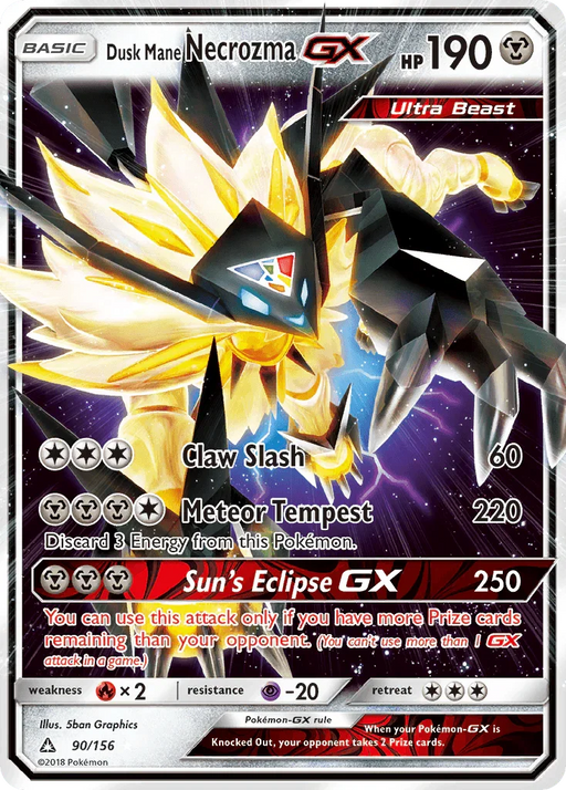 Dusk Mane Necrozma GX (90/156) [Sun & Moon: Ultra Prism] - for just $2.05! 
