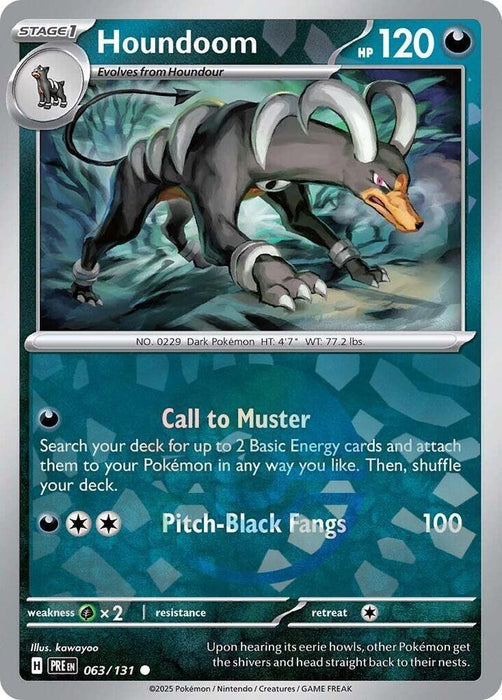 Houndoom (063/131) (Poke Ball Pattern) [Scarlet & Violet: Prismatic Evolutions] - for just $0.15! 