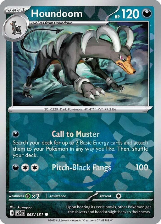 Houndoom (063/131) (Poke Ball Pattern) [Scarlet & Violet: Prismatic Evolutions] - for just $0.15! 