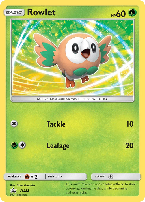 Rowlet (SM22) [Sun & Moon: Black Star Promos] - for just $0.70! 