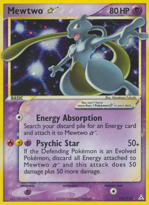 Mewtwo Star (103/110) [EX: Holon Phantoms] - Just $276.50! Shop now at Retro Gaming of Denver