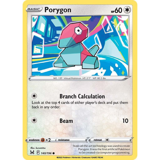 Porygon (140/196) [Sword & Shield: Lost Origin] - Just $0.03! Shop now at Retro Gaming of Denver