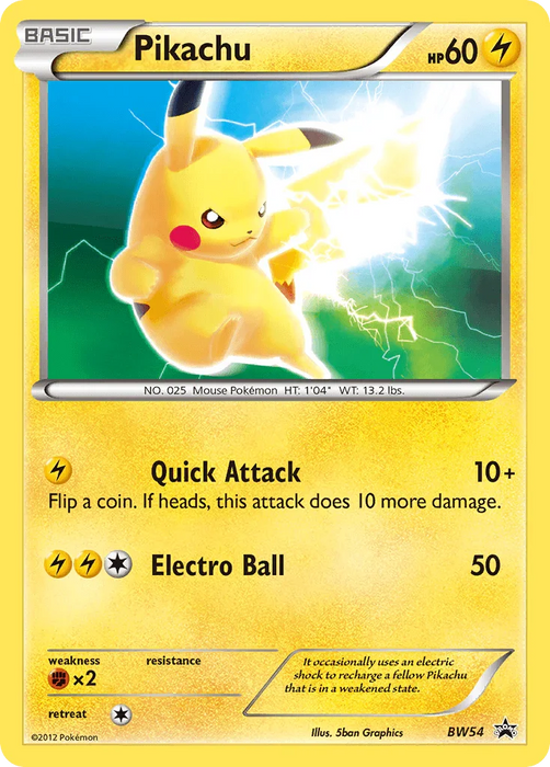 Pikachu (BW54) [Black & White: Black Star Promos] - for just $40! 