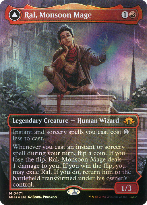 Ral, Monsoon Mage (Borderless) (Textured Foil) (MH3-471) - Modern Horizons 3 (Borderless) Foil - for just $24.31! 