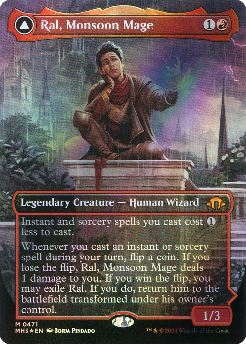 Ral, Monsoon Mage (Borderless) (Textured Foil) (MH3-471) - Modern Horizons 3 (Borderless) Foil - for just $19.05! 