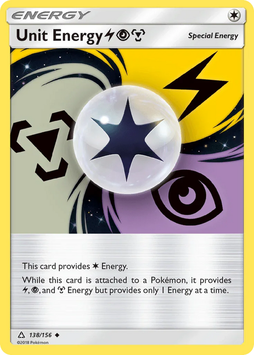 Unit Energy (138/156) (Lightning, Psychic, Metal) [Sun & Moon: Ultra Prism] - for just $0.30! 
