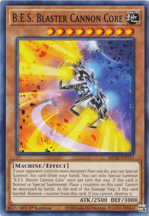 B.E.S. Blaster Cannon Core [MP20-EN111] Common - for just $0.10! 