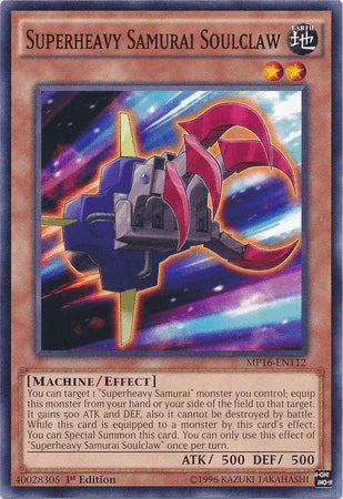 Superheavy Samurai Soulclaw [MP16-EN112] Common - for just $0.20! 