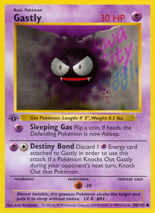 Gastly (50/102) (Shadowless) [Base Set 1st Edition] - Just $5.15! Shop now at Retro Gaming of Denver