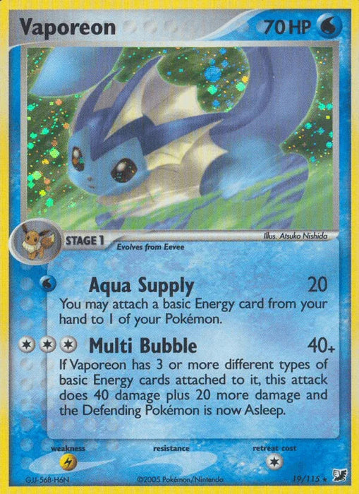 Vaporeon (19/115) [EX: Unseen Forces] - for just $31.75! 