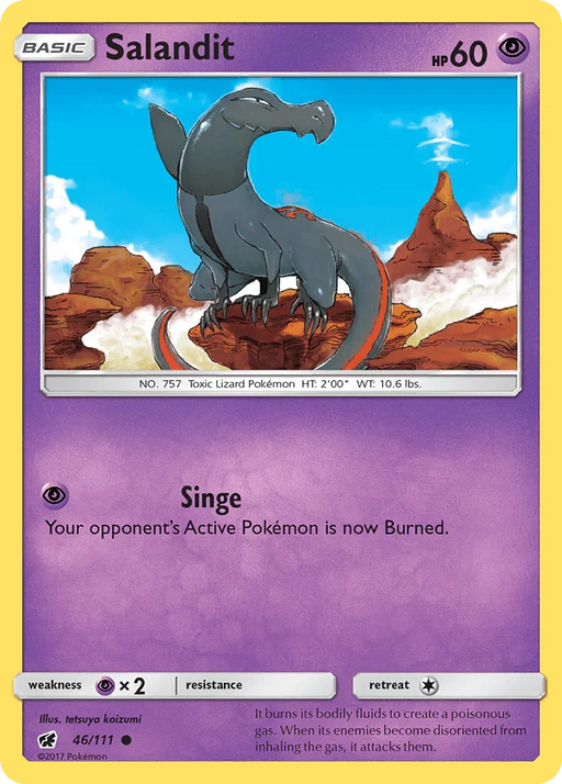 Salandit (46/111) [Sun & Moon: Crimson Invasion] - for just $0.10! 