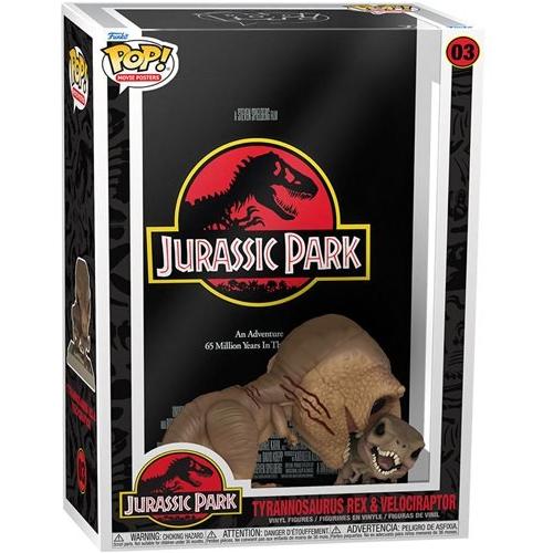 Funko Pop! Jurassic Park Tyrannosaurus Rex Velociraptor Movie Poster with Case - Just $49.20! Shop now at Retro Gaming of Denver