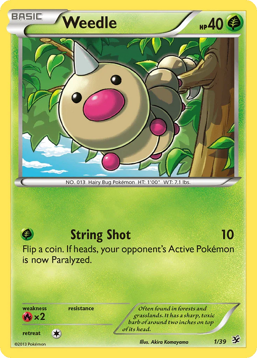 Weedle (1/39) [XY: Kalos Starter Set] - for just $0.50! 