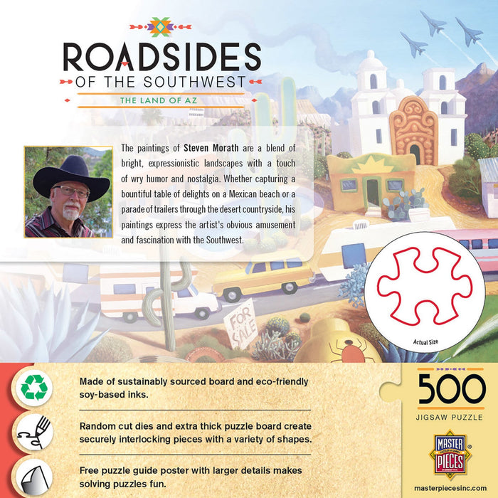 Roadsides of the Southwest - Land of AZ 500 Piece Jigsaw Puzzle - Just $14.99! Shop now at Retro Gaming of Denver