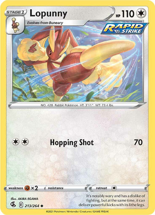 Lopunny (213/264) [Sword & Shield: Fusion Strike] - Just $0.05! Shop now at Retro Gaming of Denver