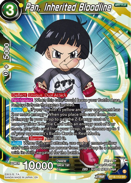 Pan, Inherited Bloodline (BT18-113) [Dawn of the Z-Legends] - for just $0.20! 