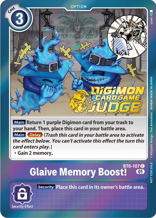 Glaive Memory Boost! [BT6-107] (Judge Pack 3) [Double Diamond Promos] - Just $0.15! Shop now at Retro Gaming of Denver