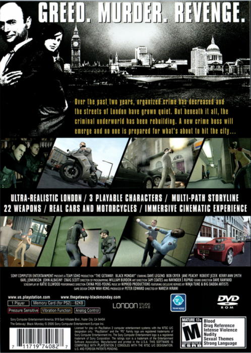 The Getaway: Black Monday – PlayStation 2 (PS2) - for just $0! 