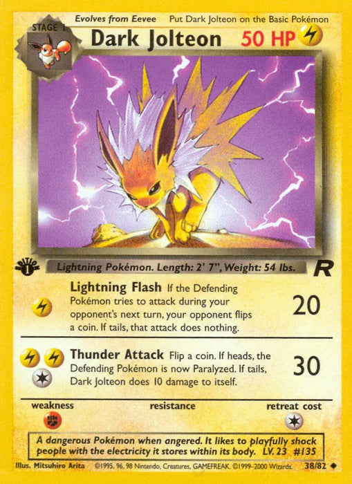Dark Jolteon (38/82) [Team Rocket 1st Edition] - for just $4.45! 
