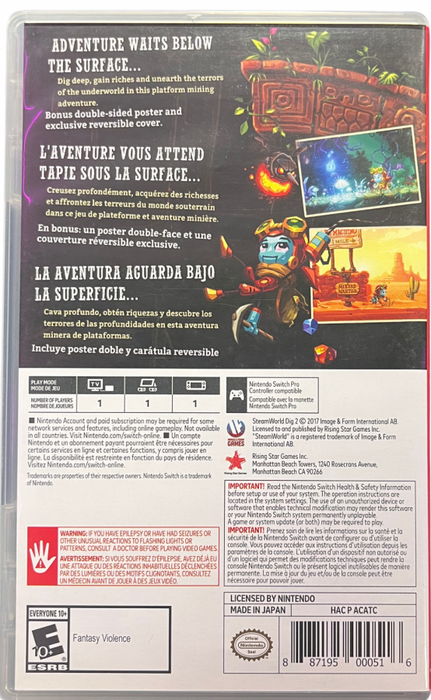 Steamworld Dig 2 – Nintendo Switch (NS) - for just $28.99! 